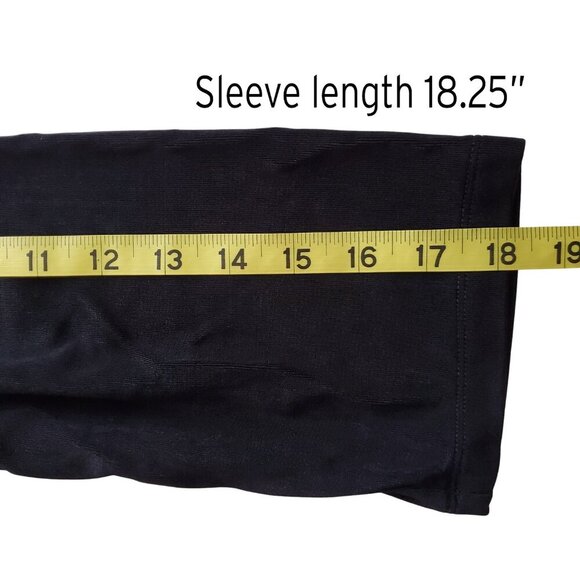 Chico's Travelers Lattice detail neckline Black Slinky Loose Fit Tunic Sz 4 XXL - Picture 13 of 14